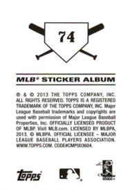 2013 Topps Stickers #74 Alcides Escobar Back