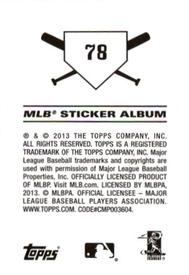 2013 Topps Stickers #78 Billy Butler Back