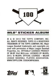 2013 Topps Stickers #100 Brett Wallace Back