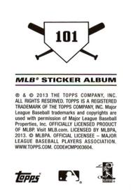 2013 Topps Stickers #101 Lucas Harrell Back
