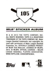 2013 Topps Stickers #105 Craig Biggio Back
