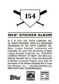 2013 Topps Stickers #154 Tom Seaver Back