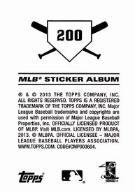 2013 Topps Stickers #200 Ryan Braun Back