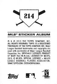 2013 Topps Stickers #214 Pedro Alvarez Back