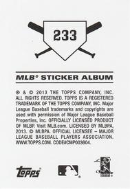 2013 Topps Stickers #233 J.J. Putz Back