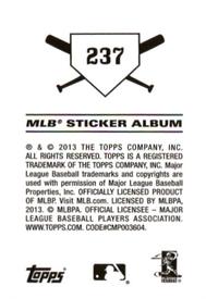 2013 Topps Stickers #237 Todd Helton Back