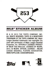 2013 Topps Stickers #253 Yonder Alonso Back