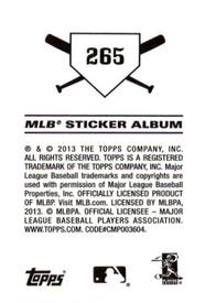 2013 Topps Stickers #265 Buster Posey Back