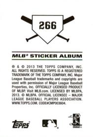 2013 Topps Stickers #266 Madison Bumgarner Back