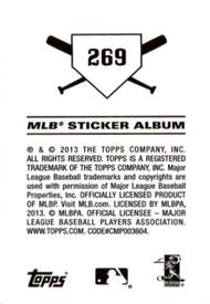 2013 Topps Stickers #269 Sergio Romo Back