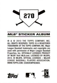 2013 Topps Stickers #270 Pablo Sandoval Back