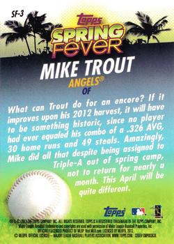 2013 Topps - Spring Fever #SF-3 Mike Trout Back