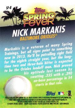 2013 Topps - Spring Fever #SF-8 Nick Markakis Back