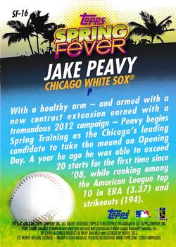 2013 Topps - Spring Fever #SF-16 Jake Peavy Back