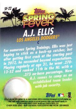 2013 Topps - Spring Fever #SF-22 A.J. Ellis Back