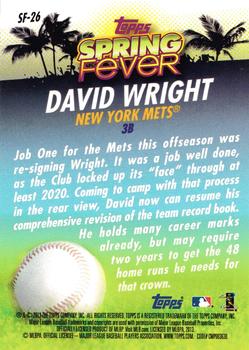 2013 Topps - Spring Fever #SF-26 David Wright Back