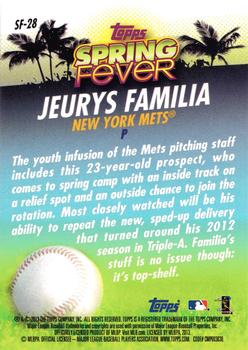 2013 Topps - Spring Fever #SF-28 Jeurys Familia Back