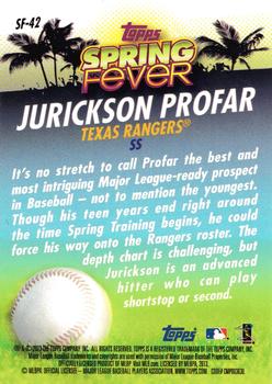 2013 Topps - Spring Fever #SF-42 Jurickson Profar Back