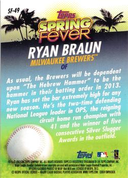 2013 Topps - Spring Fever #SF-49 Ryan Braun Back
