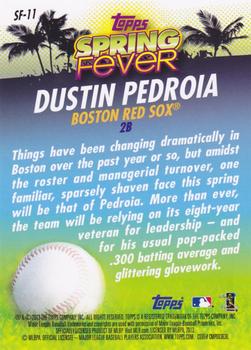 2013 Topps - Spring Fever #SF-11 Dustin Pedroia Back