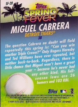 2013 Topps - Spring Fever #SF-20 Miguel Cabrera Back