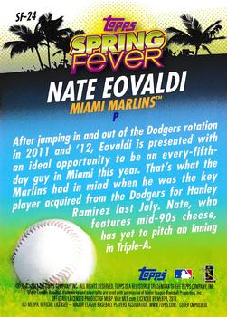 2013 Topps - Spring Fever #SF-24 Nate Eovaldi Back