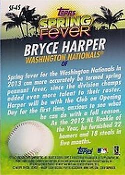 2013 Topps - Spring Fever #SF-45 Bryce Harper Back