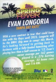 2013 Topps - Spring Fever Autographs #SFA-EL Evan Longoria Back