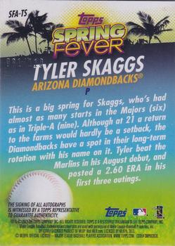 2013 Topps - Spring Fever Autographs #SFA-TS Tyler Skaggs Back