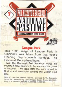 1995 Comic Images Phil Rizzuto's Baseball: The National Pastime #7 League Park Back