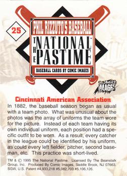 1995 Comic Images Phil Rizzuto's Baseball: The National Pastime #25 Cincinnati American Association Back