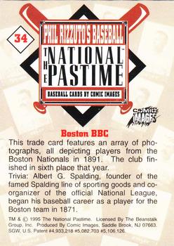 1995 Comic Images Phil Rizzuto's Baseball: The National Pastime #34 Boston BBC Back
