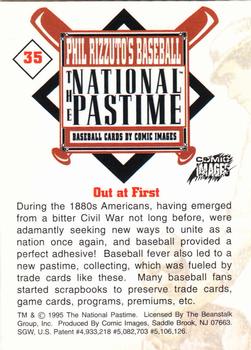 1995 Comic Images Phil Rizzuto's Baseball: The National Pastime #35 Out at First Back