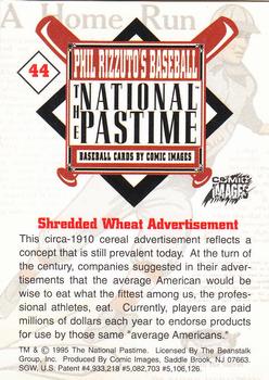 1995 Comic Images Phil Rizzuto's Baseball: The National Pastime #44 Shredded Wheat Advertisement Back