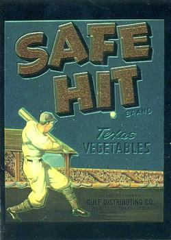 1995 Comic Images Phil Rizzuto's Baseball: The National Pastime #48 Safe Hit Vegetable Crate Label Front
