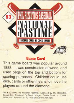 1995 Comic Images Phil Rizzuto's Baseball: The National Pastime #53 Game Card Back
