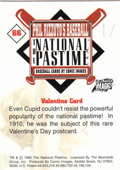 1995 Comic Images Phil Rizzuto's Baseball: The National Pastime #66 Valentine Card Back