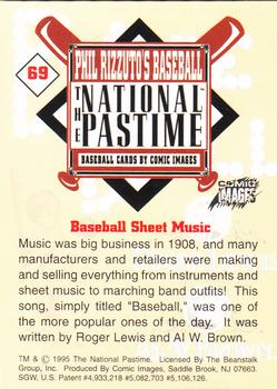 1995 Comic Images Phil Rizzuto's Baseball: The National Pastime #69 Baseball Sheet Music Back