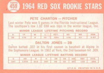 2013 Topps Heritage - 50th Anniversary Buybacks #459 Red Sox 1964 Rookie Stars (Pete Charton / Dalton Jones) Back