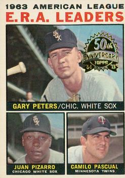 2013 Topps Heritage - 50th Anniversary Buybacks #2 1963 American League E.R.A. Leaders (Gary Peters / Juan Pizarro / Camilo Pascual) Front