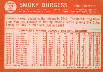 2013 Topps Heritage - 50th Anniversary Buybacks #37 Smoky Burgess Back