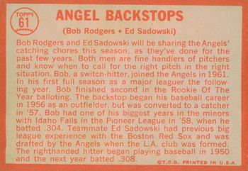 2013 Topps Heritage - 50th Anniversary Buybacks #61 Angel Backstops (Bob Rodgers / Ed Sadowski) Back