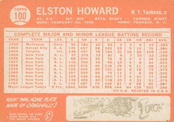 2013 Topps Heritage - 50th Anniversary Buybacks #100 Elston Howard Back