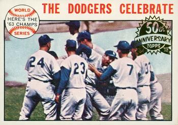 2013 Topps Heritage - 50th Anniversary Buybacks #140 World Series - The Dodgers Celebrate Front