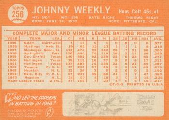 2013 Topps Heritage - 50th Anniversary Buybacks #256 Johnny Weekly Back