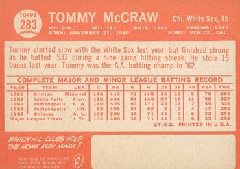 2013 Topps Heritage - 50th Anniversary Buybacks #283 Tommy McCraw Back