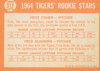 2013 Topps Heritage - 50th Anniversary Buybacks #312 Tigers 1964 Rookie Stars (Fritz Fisher / Fred Gladding) Back