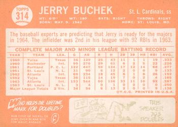 2013 Topps Heritage - 50th Anniversary Buybacks #314 Jerry Buchek Back