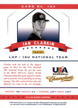 2013 Panini USA Baseball Champions #154 Ian Clarkin Back