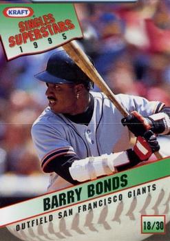 1995 Kraft Singles Superstars #18 Barry Bonds Front